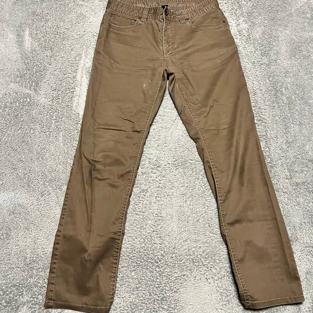 prAna Bridger Pants 32 x32 Dark Brown Slim Fit Stretch Organic Cotton Straight *